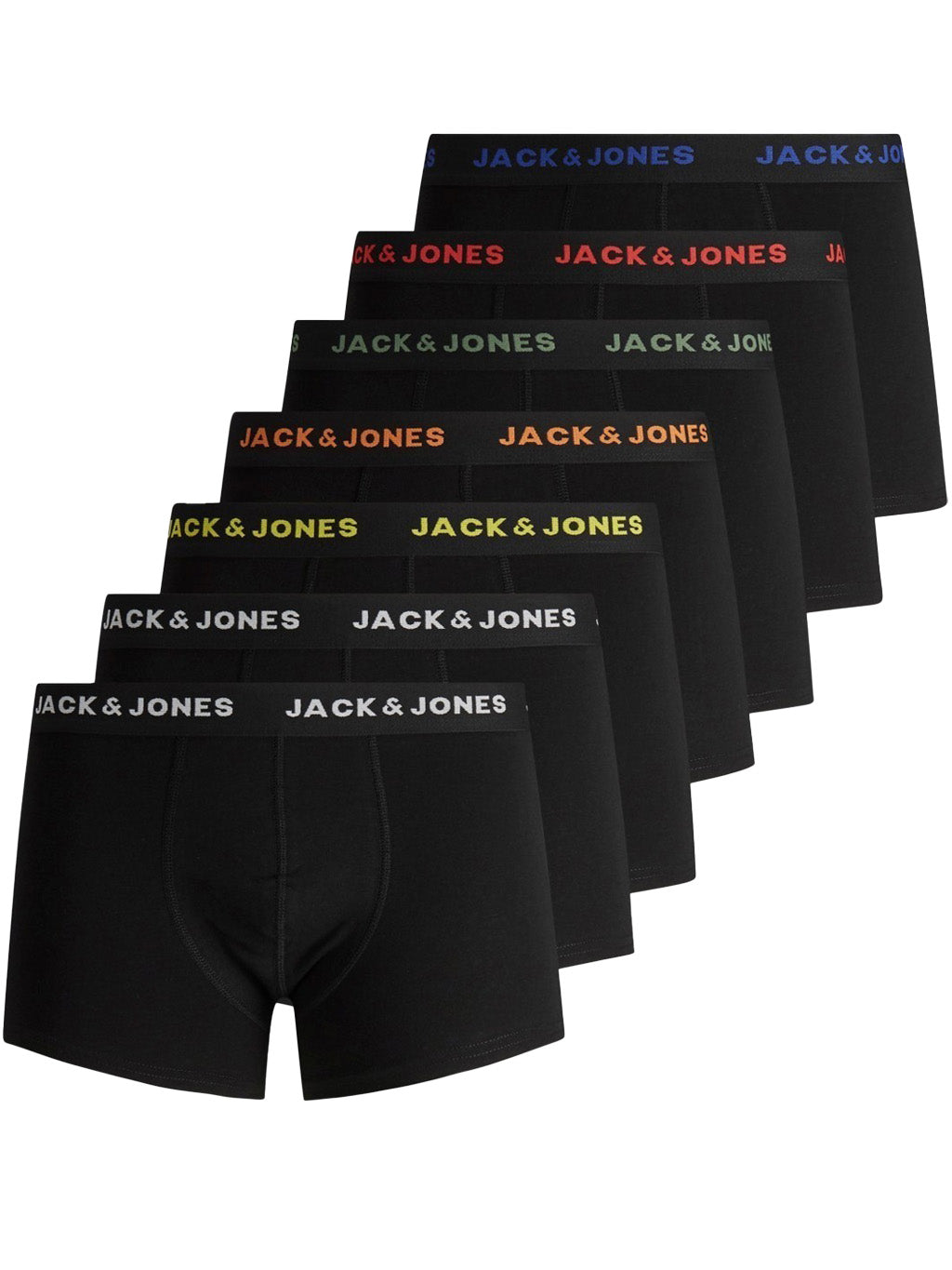 Jack & Jones - Boxershorts Trunks Unterhose - 7er-Box - schwarz - - JACBASIC
