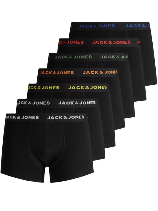 Jack & Jones - Boxershorts Trunks Unterhose - 7er-Box - schwarz - - JACBASIC