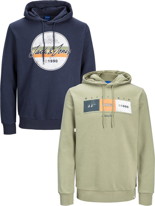 JACK & JONES - Herren  Kapuzen-Sweatshirt  -  Plussize / Übergröße  - JORBRADY