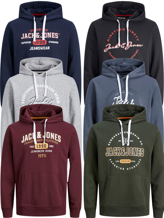 JACK & JONES - Herren  Kapuzen-Sweatshirt  - Hoodie  - Plussize / Übergröße  - JJSTAMP SWEAT HOODIE