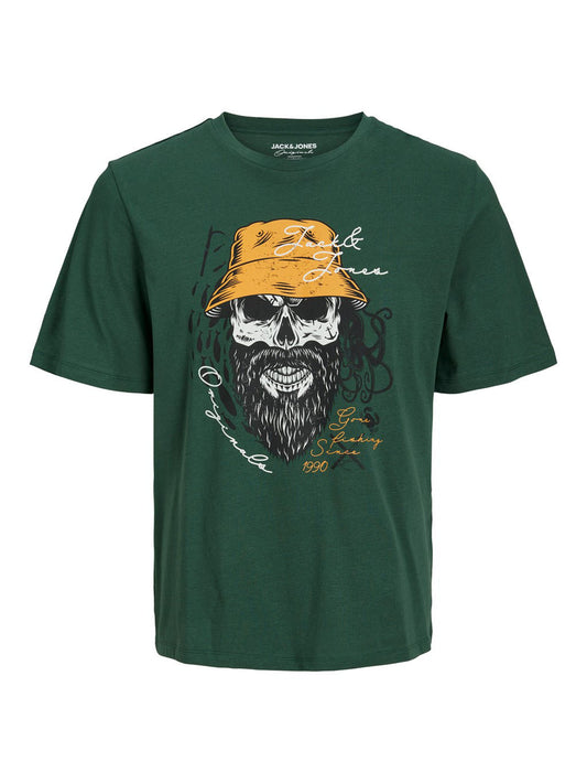 JACK & JONES - Übergröße / PlusSize - Herren T-Shirt -3XL bis 8XL - SKULL JORROXBURY
