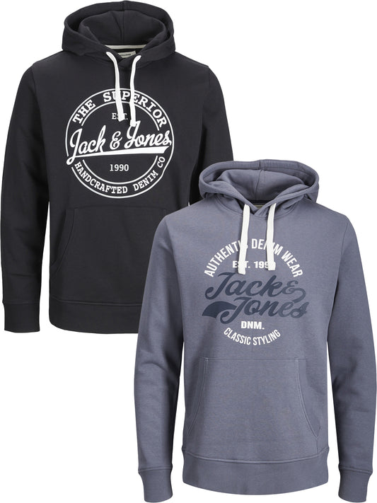 JACK & JONES - Herren  Kapuzen-Sweatshirt  -  Plussize / Übergröße  - JJBRAT