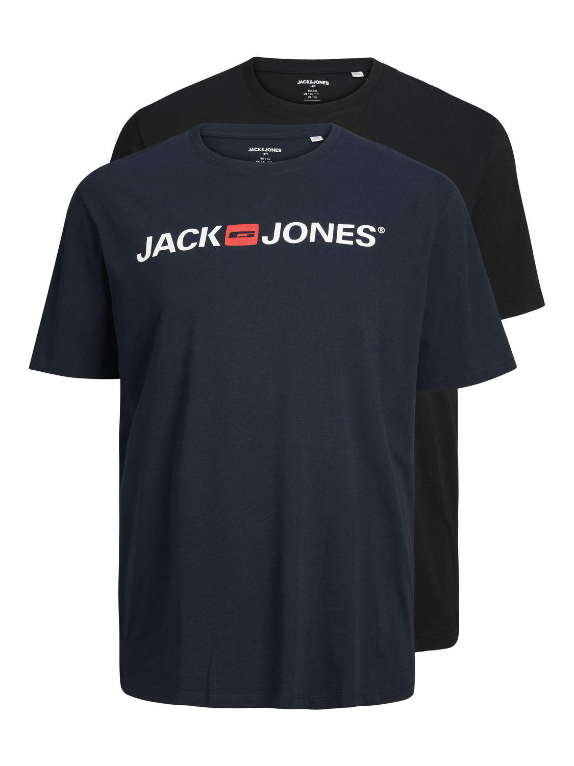 JACK & JONES - Übergröße / PlusSize - Herren T-Shirt -4XL bis 8XL - 2er Pack - JJECORP LOGO